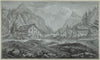 Gebirgstal mit Bauernhäusern (Amsteg im Kanton Uri)