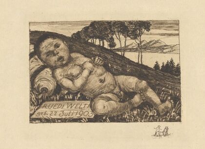 Geburtsanzeige Ruedi Welti (1903)