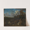 Gefecht vor der Ruine eines antiken Tempels by Jasper Broers