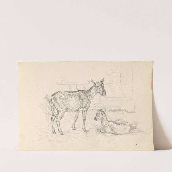Geit og killing (1859) by Adolph Tidemand