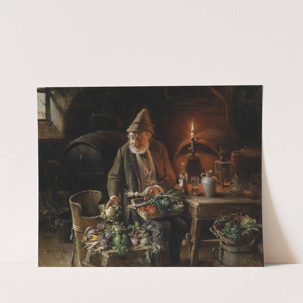 Gemüsehändler im Weinkeller by Hermann Kern