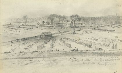 Gen. Hooker’s headquarters at the Chancellorsville house