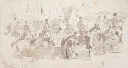 General McClellan’s Sixth Cavalry Regiment, Embarking at Alexandria for Old Point Comfort (1862)