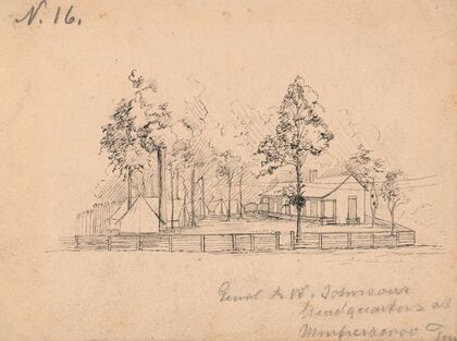 General R.W. Johnson’s headquarters at Stones River, Murfreesboro, Tenn.