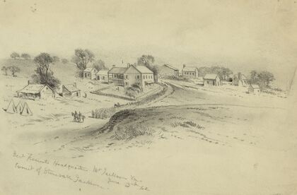 Genl. Fremonts Headquarters, Mt. Jackson, Va.–Pursuit of Stonewall Jackson