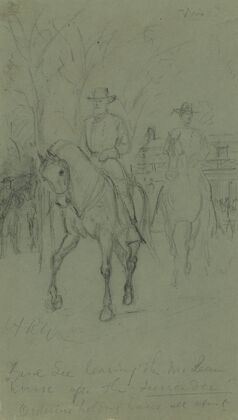 Genl. Lee leaving the McLean house after the surrender