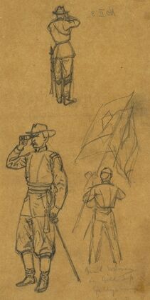 Gen’l Warren on Hill Top, Gettysburg