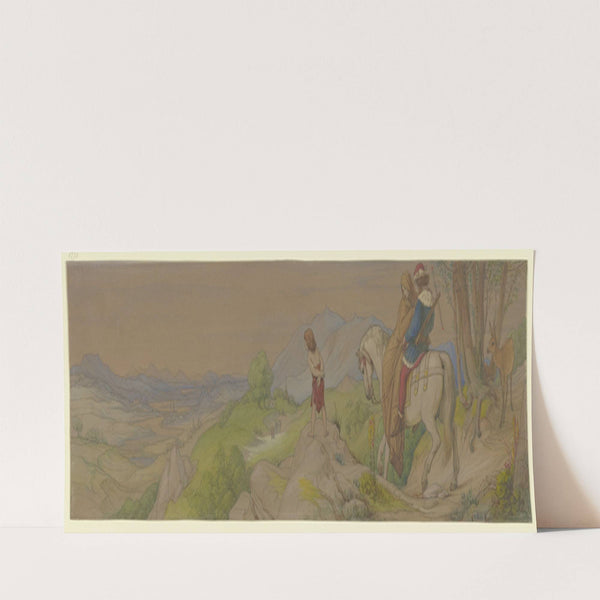 Genoveva und Schmerzensreich vom Ritter heimgeführt (1861) by Eduard von Steinle