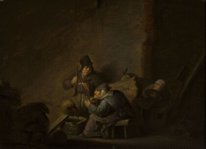 Genre scene in an interior