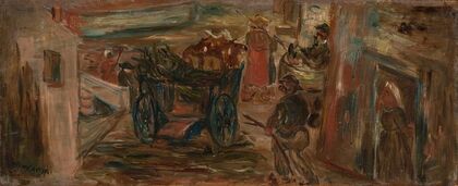 Genre scene with a cart (1920)