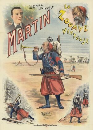 Genre unique. Le zouave virtuose. Martin (1895)
