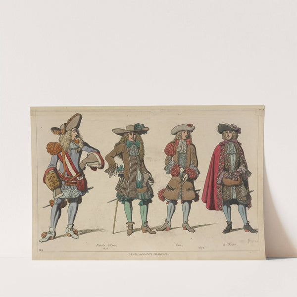 Gentilshommes Francais. Habits d&#039;Epee. Eté, et hiver. 1675. 1678. by Raphaël Jacquemin