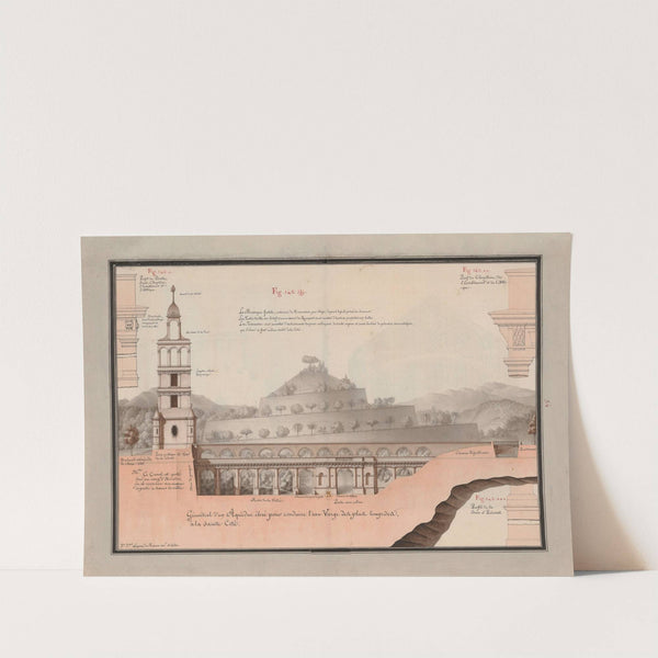 Géométral d’un aqueduc élevé pour conduire l’eau vierge des plus limpides, à la sainte cité (1777-1825) by Jean Jacques Lequeu