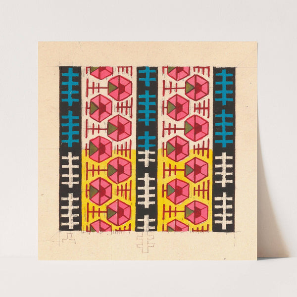 Geometric design for printed textile I by Anonymous
