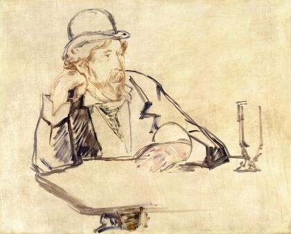 George Moore (1852–1933) at the Café