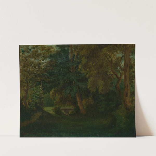 George Sand’s Garden at Nohant (ca. 1842–43) by Eugène Delacroix