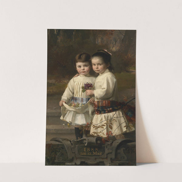 Geschwister im Schlosspark by Heinrich Lauenstein