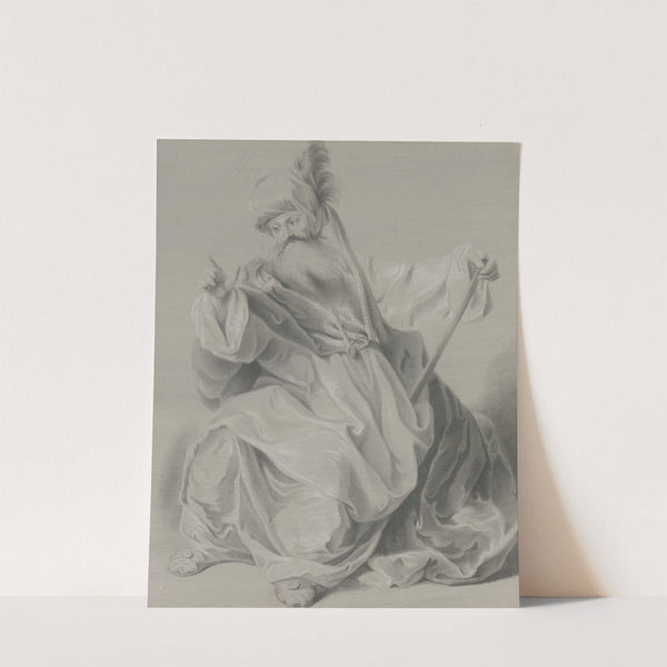 Gewandfigur mit einem Turban by Johann Georg Trautmann
