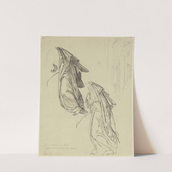 Gewandstudie zu Elias in der &#039;Auferweckung des Sohns der Witwe&#039; by Julius Schnorr Von Carolsfeld