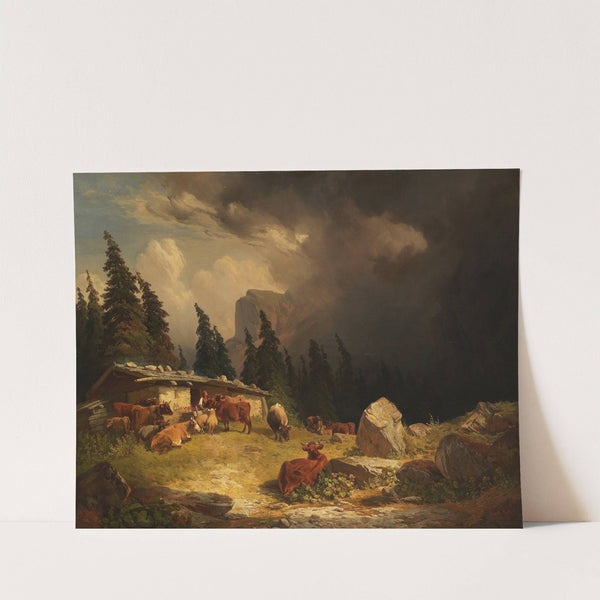 Gewitter im Gebirge by Friedrich Voltz