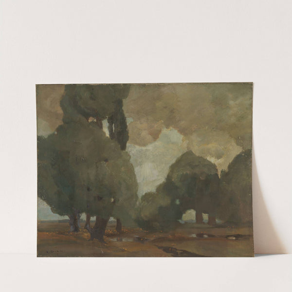 Gewitter im Moor bei Dachau by Ludwig Dill