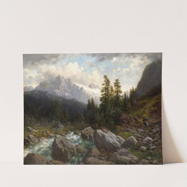 Gewitterstimmung in den Berner Alpen (1875) by Joseph Schoyerer