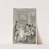 Gezelschap bij een tafel: &#039;Lieve beste Roze! Gij...&#039; by Reinier Vinkeles