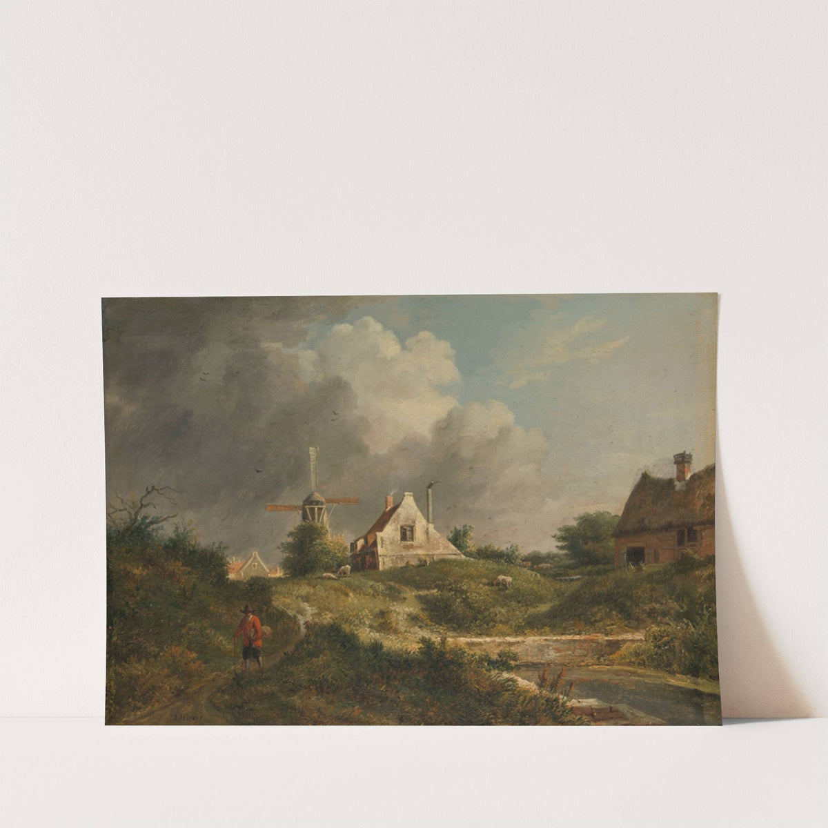 Gezicht aan de vervallen wal te Amsterdam aan de stadszijde tussen de Muiderpoort en de Weesperpoort by Jan Hulswit
