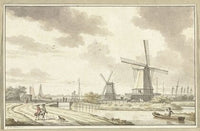 Gezicht aan de Zandhoek, buiten Haarlemmerpoort te Amsterdam
