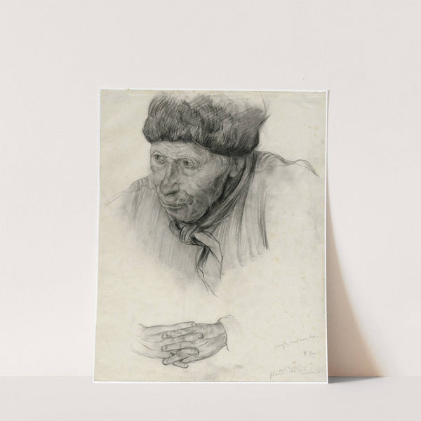 Gezicht en handen van oude man by Frans Smissaert