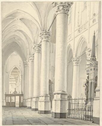 Gezicht in de Nieuwe Kerk te Delft