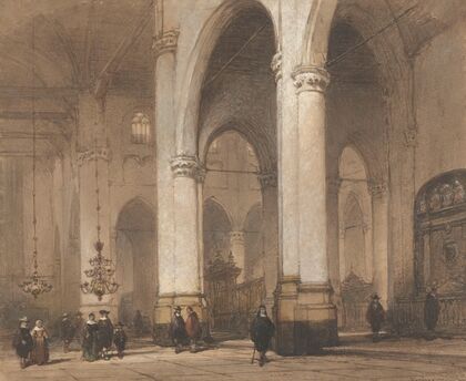 Gezicht in de St.-Laurenskerk te Rotterdam