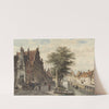 Gezicht op de gracht te Hasselt (1863) by Cornelis Springer