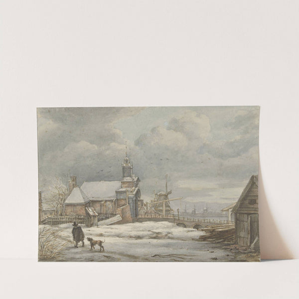 Gezicht op de Haarlemmerpoort te Amsterdam by Albertus Brondgeest