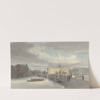Gezicht op de Halvemaansbrug bij de Amstel te Amsterdam (1878) by Reinier Craeyvanger