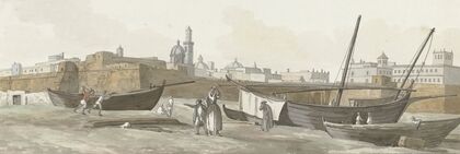 Gezicht op de haven van Bari aan de zuidkant (1778)