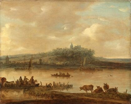 Gezicht op de Rijn en de Elterberg