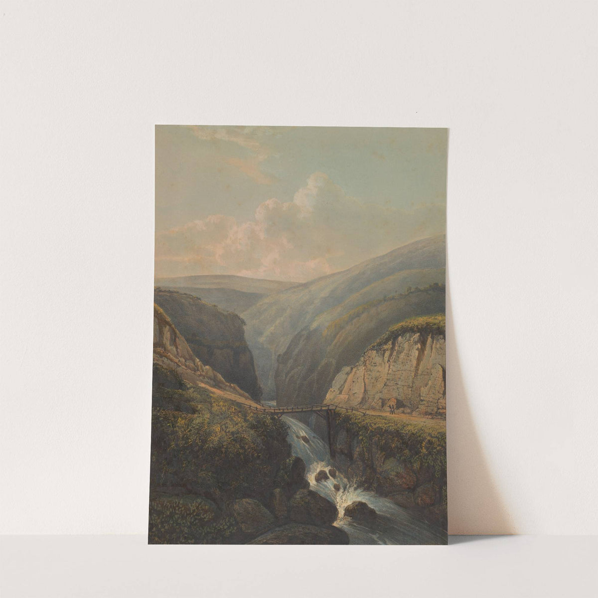 Gezicht op de rivier Brandas op Java De rivier Brandas als bergstroom (1869) by Johan Conrad Greive