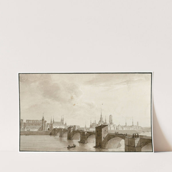 Gezicht op Saragossa by Otto Howen