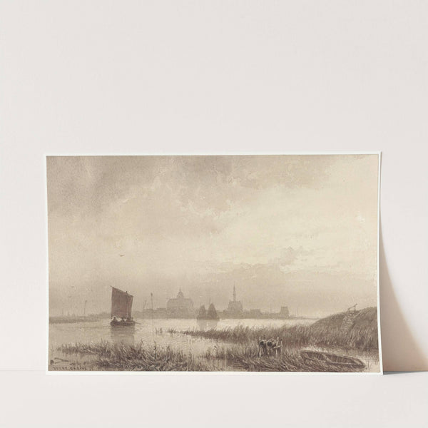 Gezicht op Veere by Petrus Franciscus Greive