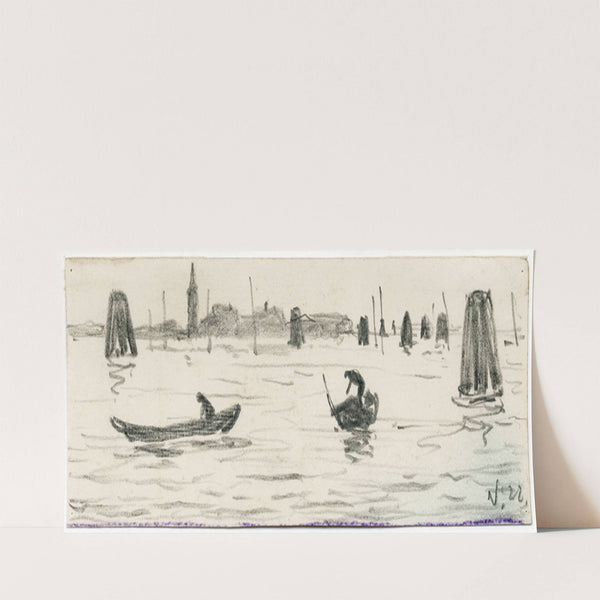 Gezicht op Venetië vanuit de lagune (1922) by Frans Smissaert