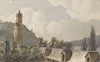 Gezicht over Andernach en de Rijn