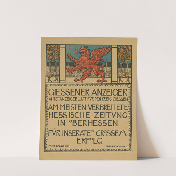 Giessener Anzeiger Amts und Anzeigenblatt für den Kreis Giessen (1898) by Fritz Lange