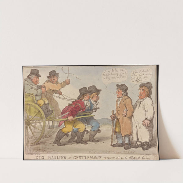 Gig hauling, or gentlemanly amusement for the nineteenth century (1801) by Thomas Rowlandson