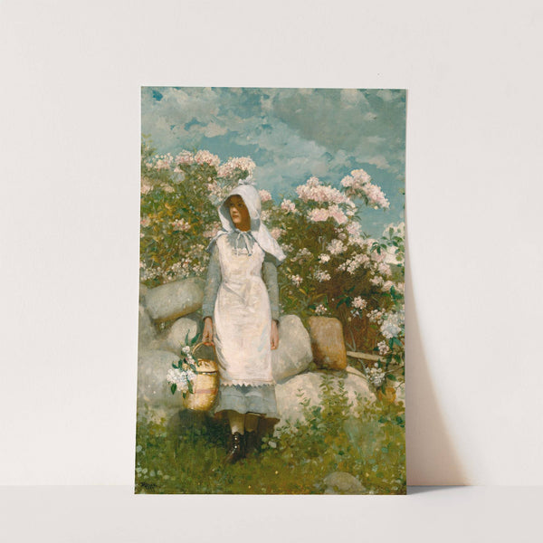 Girl and Laurel by Winslow Homer