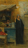 Girl By a Market Stall