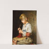 Girl Crocheting by Alexei Harlamoff