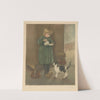 Girl feeding a cat by Heinrich M. Krabbé