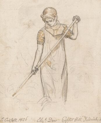 Girl Hoeing; Elizabeth Dew