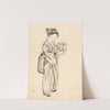 Girl Holding a Cricket Cage (c. 1880–95) by Kōno Bairei